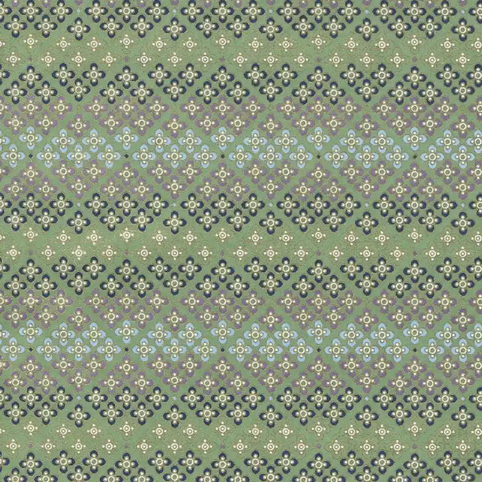 Japanese Paper place | Chiyogami Papier | Geometric, Floral | Bogen 1037C - Blütenpattern 1 grün