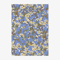 Japanese Paper place | Chiyogami Papier | Floral | Bogen 246C - Kirschzweige auf blau