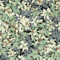Chiyogami-Papier-botanical-499C-Busch-gruen-silber-auf-schwarz-Ausschnitt-1