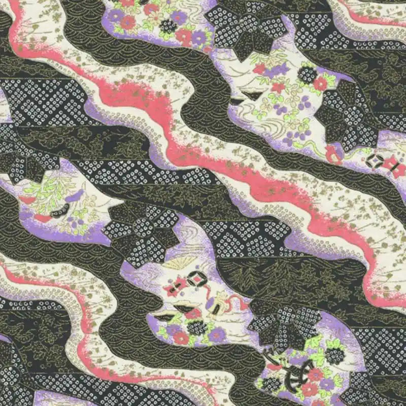 Chiyogami-Papier-botanical-floral-396C-Wasserlandschaft-gold-pink-Ausschnitt-1