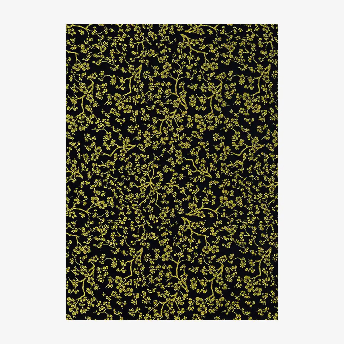 Japanese Paper place | Chiyogami Papier | Floral | Bogen 975C - Kirschblüte/Gold/schwarz