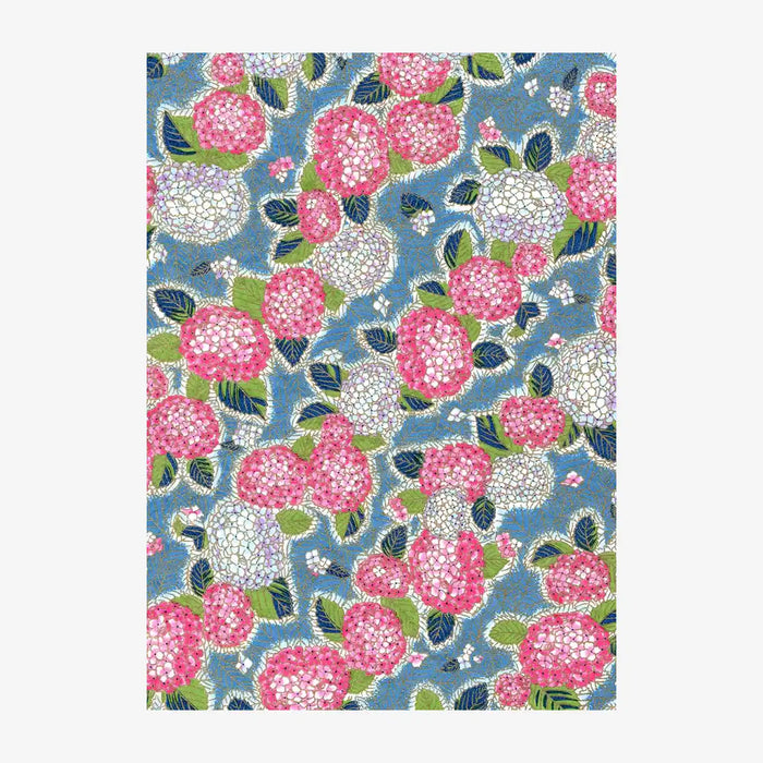 Chiyogami-Papier-floral988C-Hortensien-petrol-Ausschnitt-2