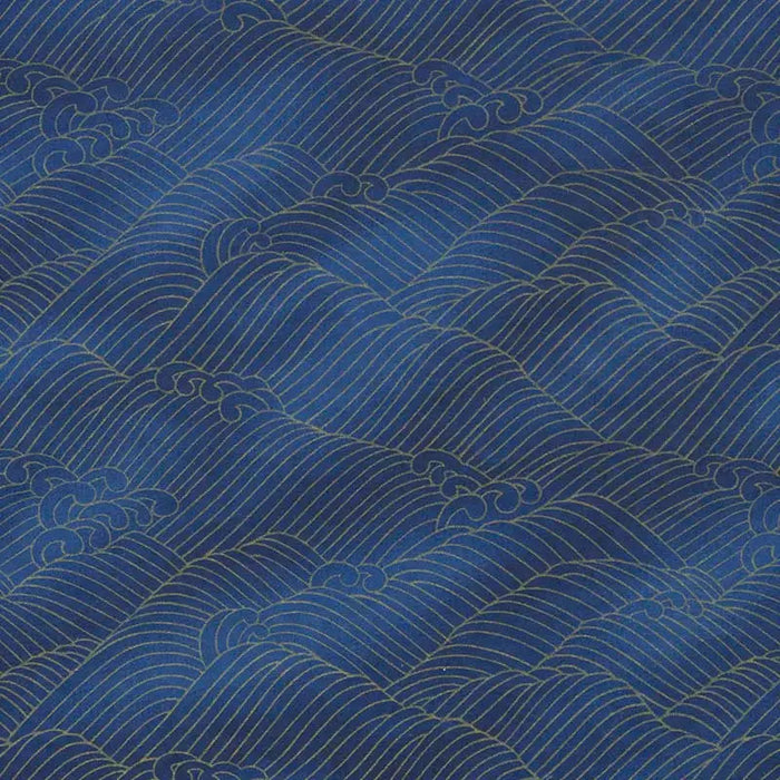 Chiyogami-Papier-traditional-1017C-KonamiGold-blue-Ausschnitt-1