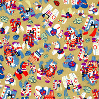 Chiyogami-Papier-traditional-Bogen-1104C-Horses-gold-Ausschnitt-1