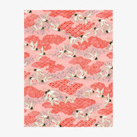 Chiyogami-Papier-traditional-Bogen-1108C-Kraniche-Pink-Ausschnitt-2