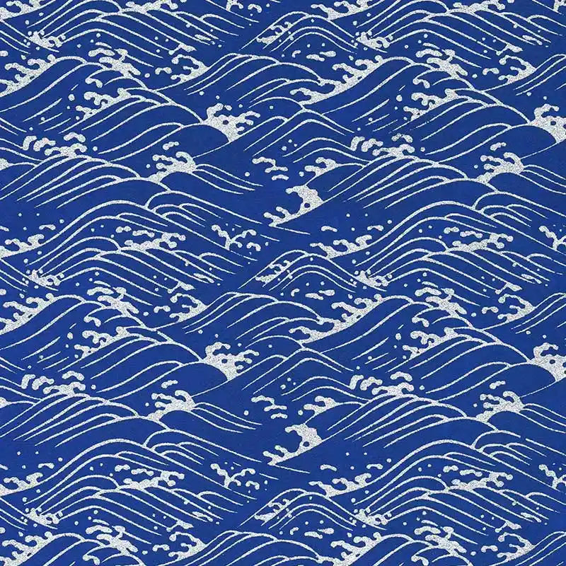 Chiyogami-Papier-traditional-Bogen-416C-Konami-silver-blue-Ausschnitt-1