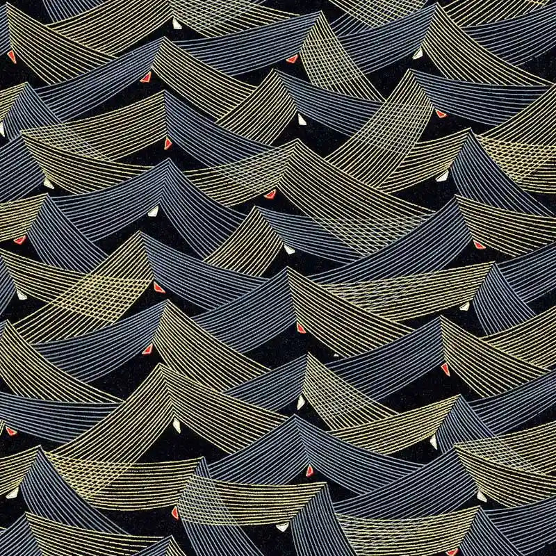 Chiyogami-Papier-traditionl-642C-Saitenspiel-schwarz-Ausschnitt-1