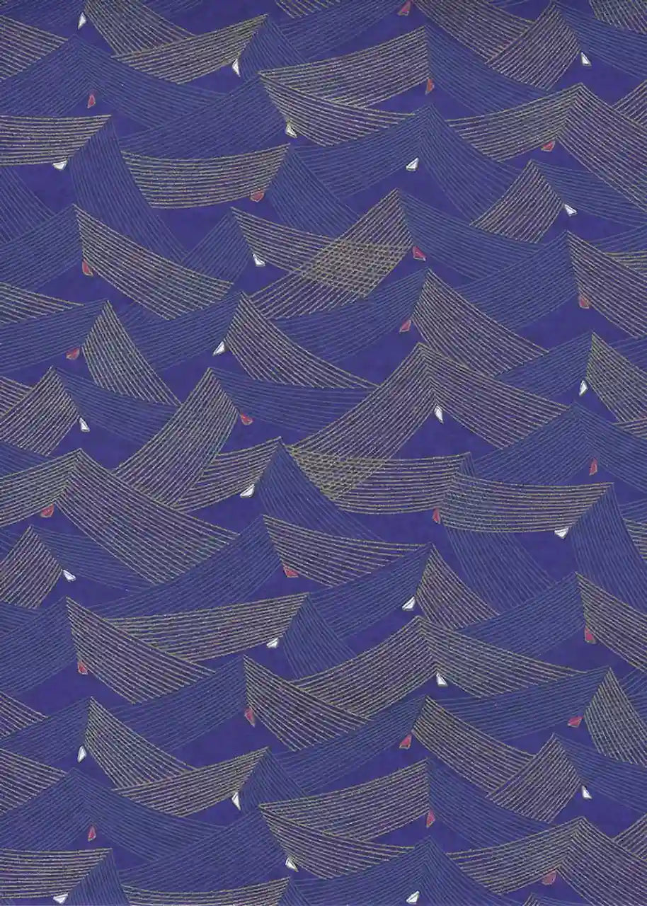 Chiyogami / geometrisch - Saitenspiel - purple