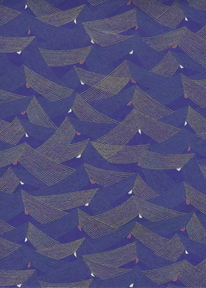 Chiyogami / geometrisch - Saitenspiel - purple