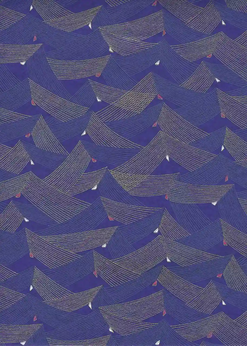 Chiyogami / geometrisch - Saitenspiel - purple