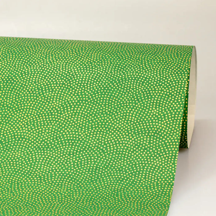 Chiyogami / Traditional - Haifischhaut / gold-green
