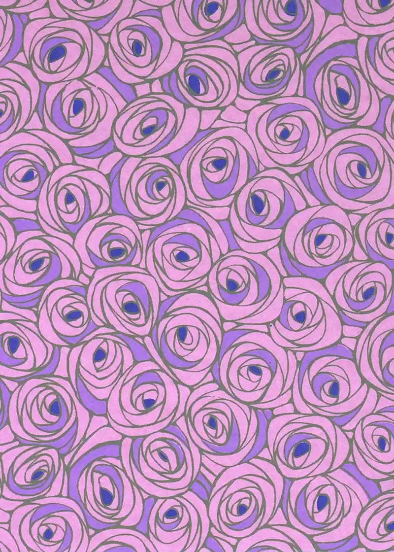 Chiyogami / Floral - Blume - Pink / purple