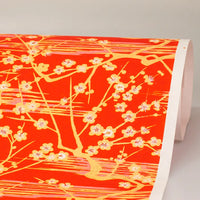 Chiyogami / Floral - Kirschblüten -rot
