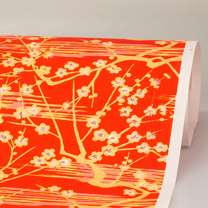 Chiyogami / Floral - Kirschblüten -rot