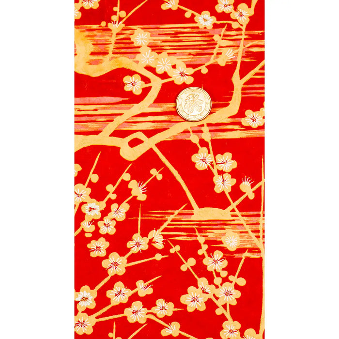 Chiyogami / Floral - Kirschblüten -rot