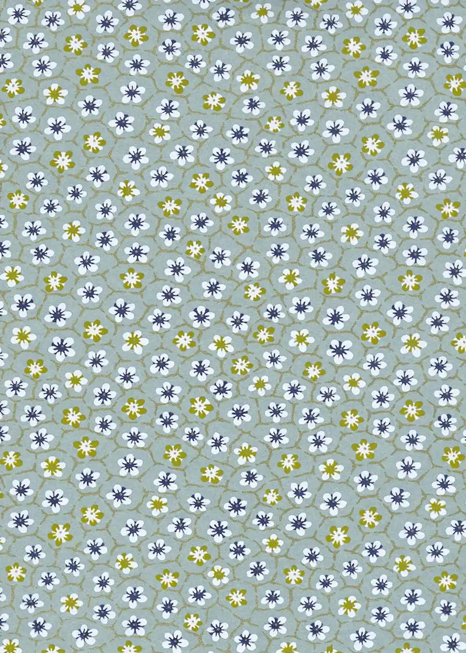 Chiyogami / Botanisch - Blüten im Raster