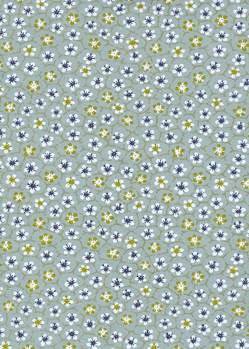 Chiyogami / Botanisch - Blüten im Raster