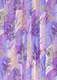 Chiyogami / Botanical - Palmenzweige auf Purple
