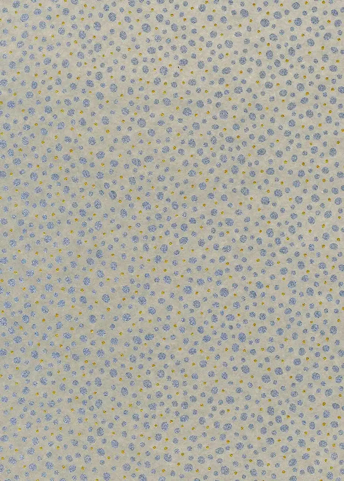 Chiyogami / geometrisch - Dots Gold und Silber auf grau