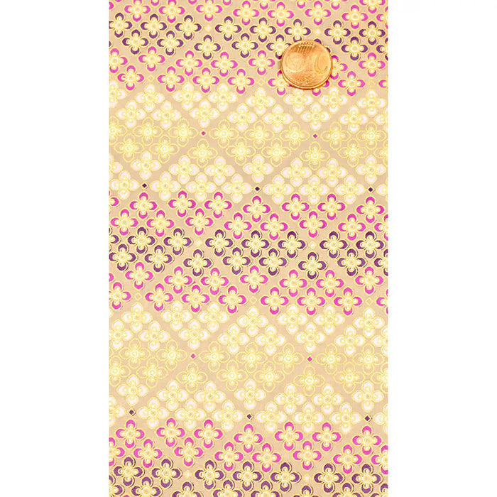 Chiyogami / geometrisch,floral - Blütenpattern 1 rosa