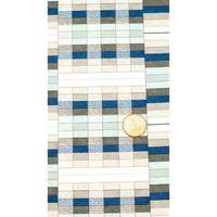 Chiyogami / geometrisch - Muster mit Rechtecken in blau und grau