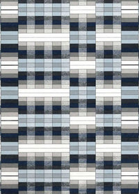 Chiyogami / geometrisch - Muster mit Rechtecken in blau und grau