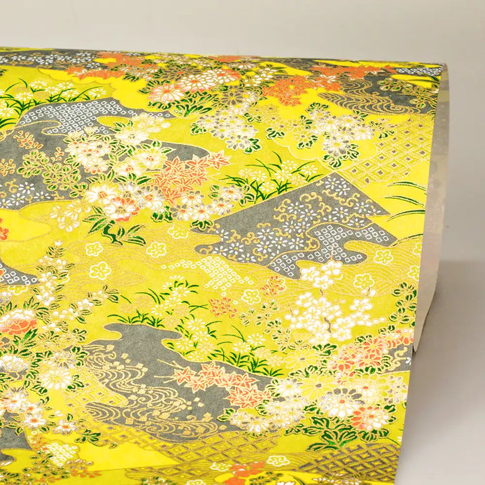 Chiyogami / Botanical, Floral - Landschaft gruen