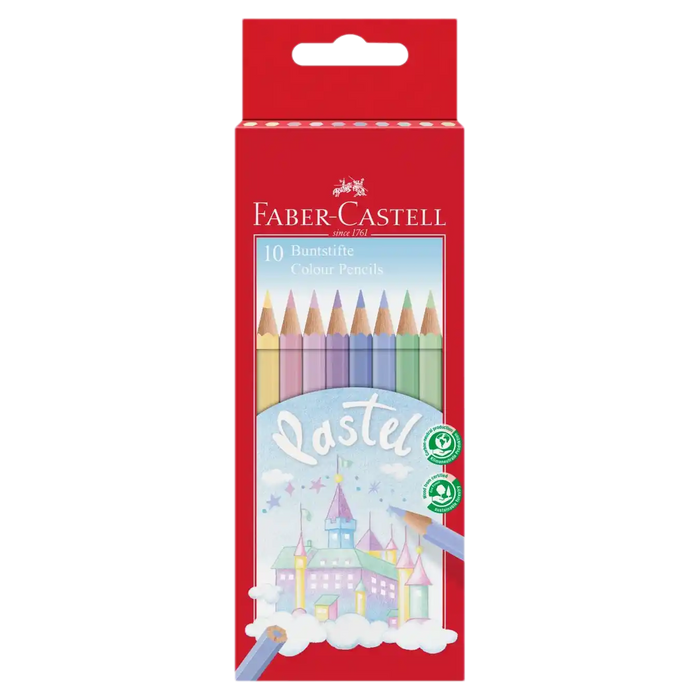 Buntstifte / 10er Kartonetui / Faber Castell / pastell Farben