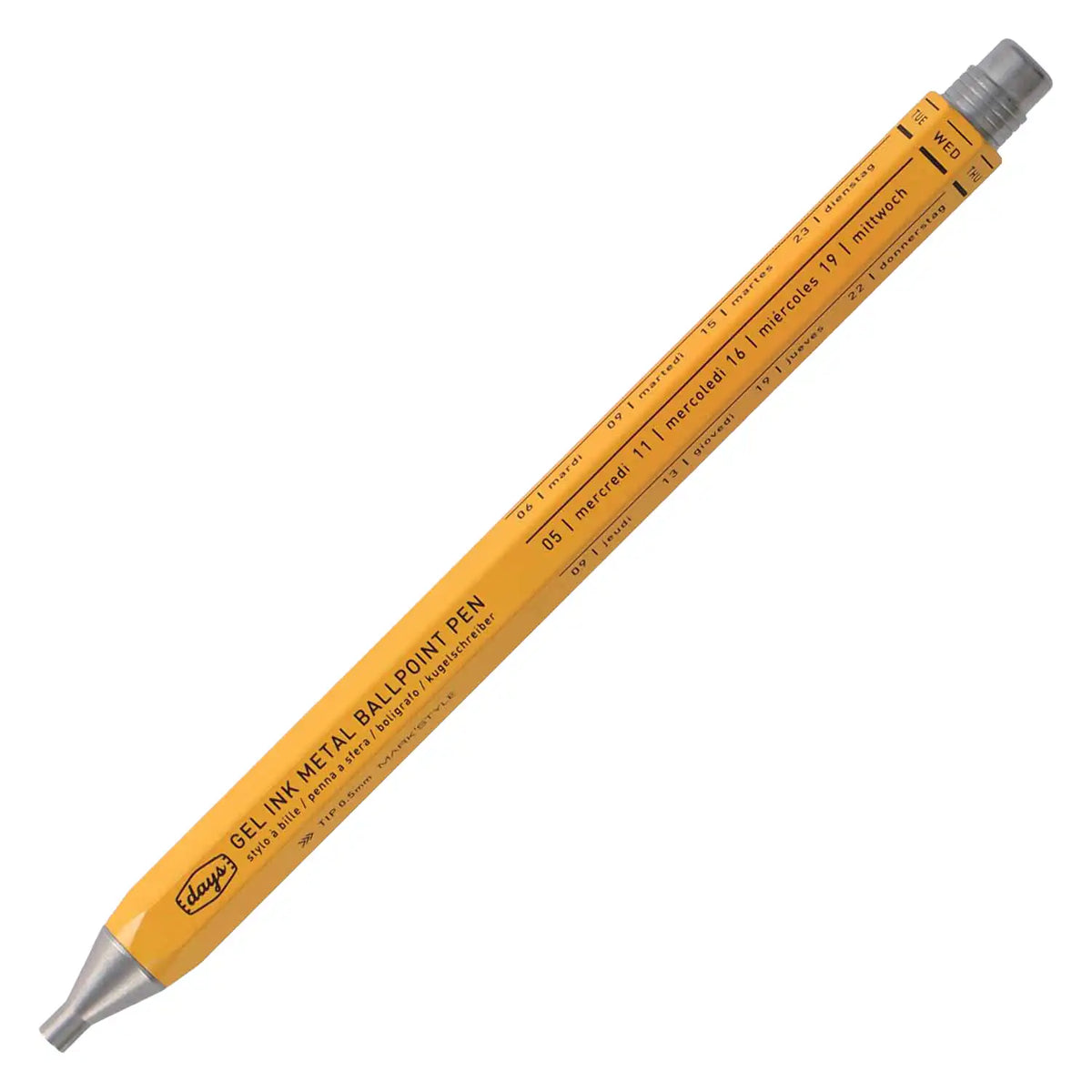 Mark's Style / Days / Gel Metal Ballpoint Pen / DAY-BP5 / Yellow