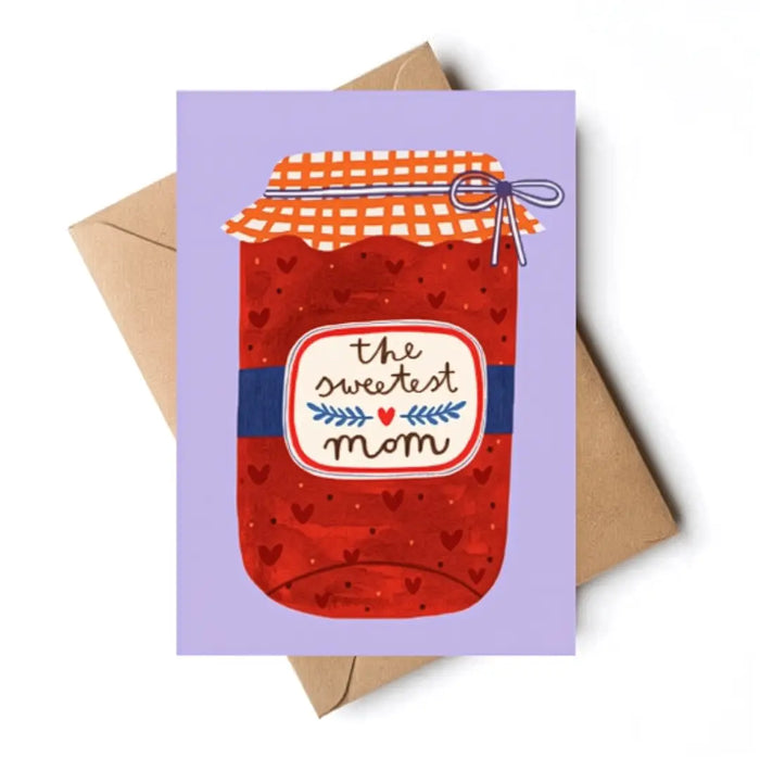 Daria-Solak-A6-Klappkarte-mit-Umschlag-Marmeldaenglass mit Text-the sweetest-mom-1
