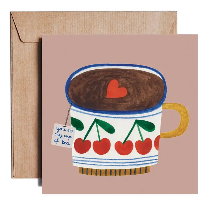 Daria-Solak-A6-Klappkarte-mit-Umschlag-Tasse- mit- Text-you-are-my-cup-of-tea