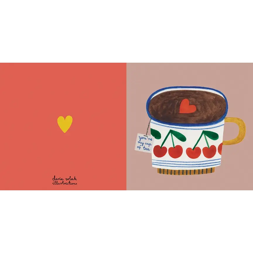 Daria-Solak-A6-Klappkarte-Aufgeklappt-Tasse- mit- Text-you-are-my-cup-of-tea