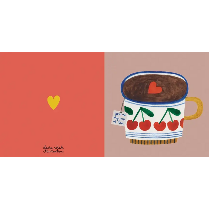 Daria-Solak-A6-Klappkarte-Aufgeklappt-Tasse- mit- Text-you-are-my-cup-of-tea