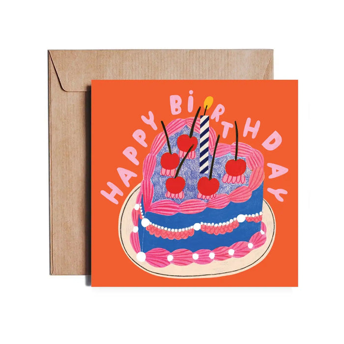 Grusskarte / Klappkarte / Geburtstagskuchen Karte