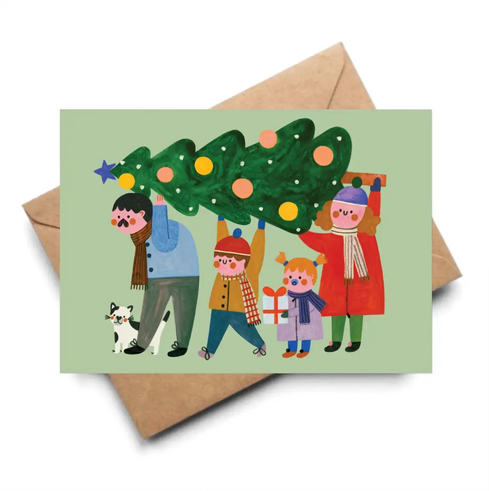 Grusskarte / Klappkarte / Christmas Family