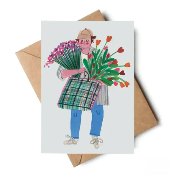 Gruss / Klappkarte/ THE FLOWER GUY Karte