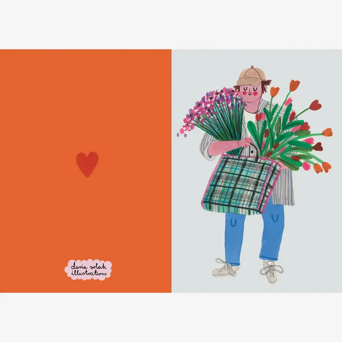 Gruss / Klappkarte/ THE FLOWER GUY Karte