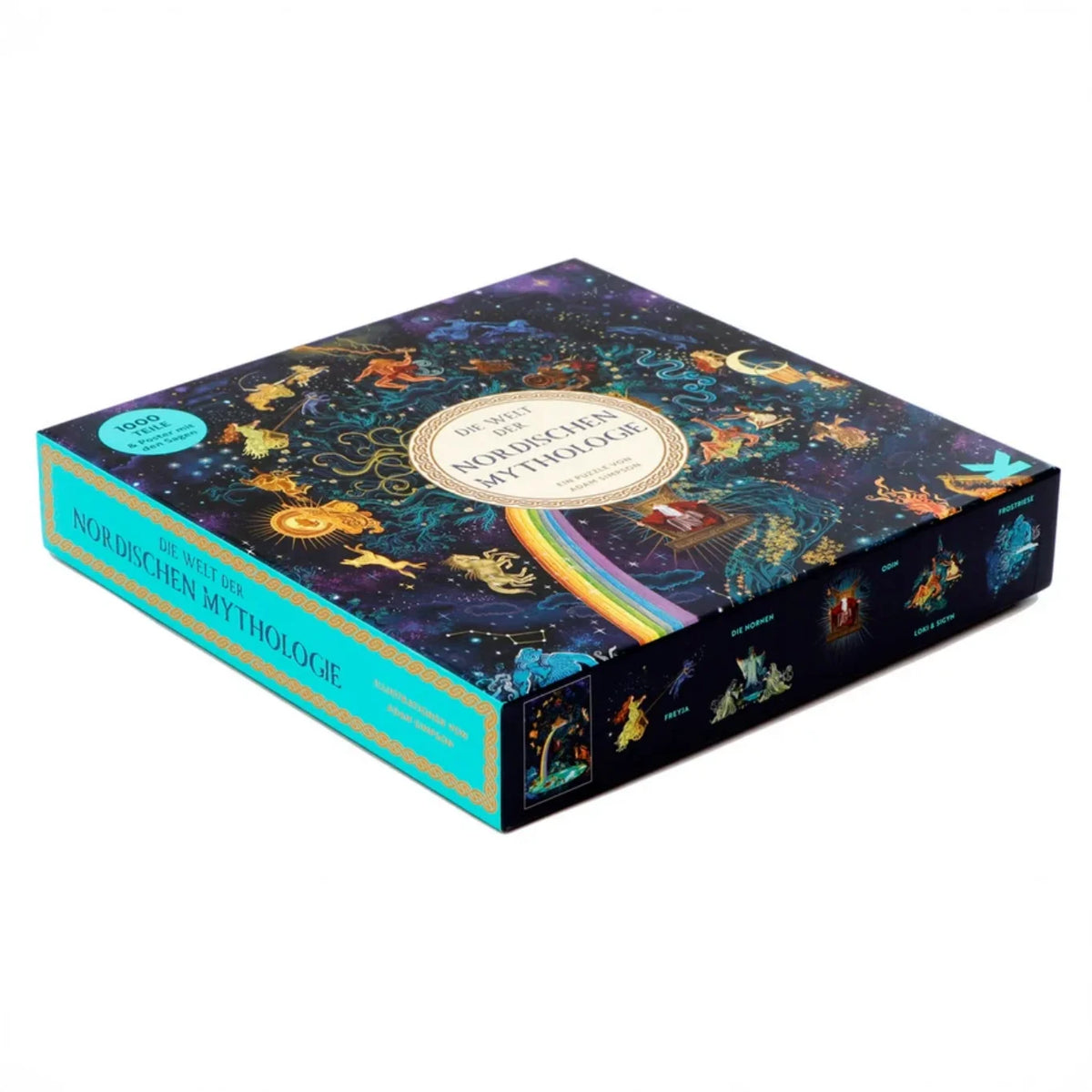 Die-Welt-der-nordischen-Mythologie-1000-teilige-puzzle-box-cover-seitlich-von-vorn