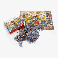 Die-Welt-von-Agatha-Christie-1000-teilige-puzzle-box-offen-mit-inhalt-und-poster