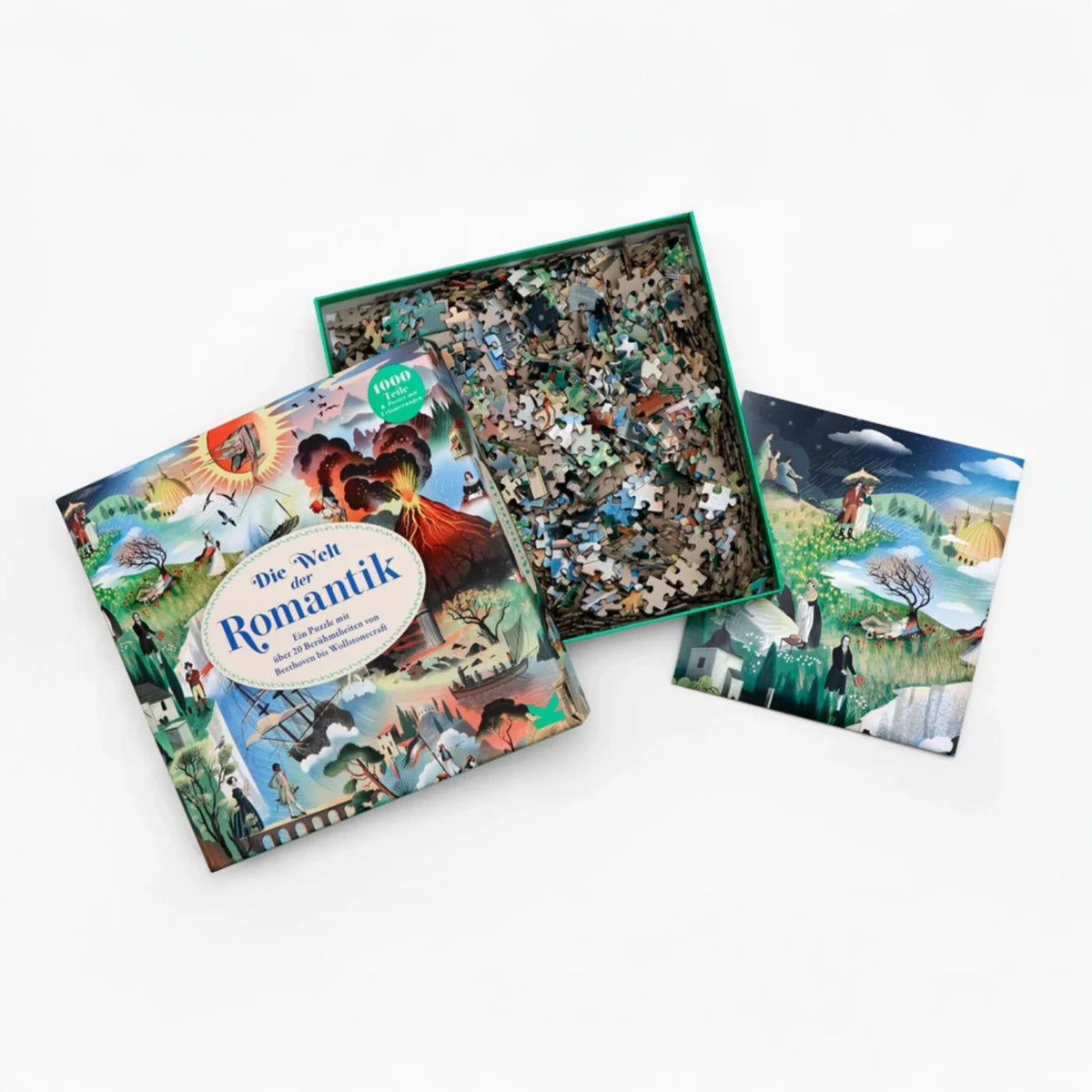 Die-Welt-von-Romantik-1000-teilige-puzzle-box-geoeffnet-mitinhalt