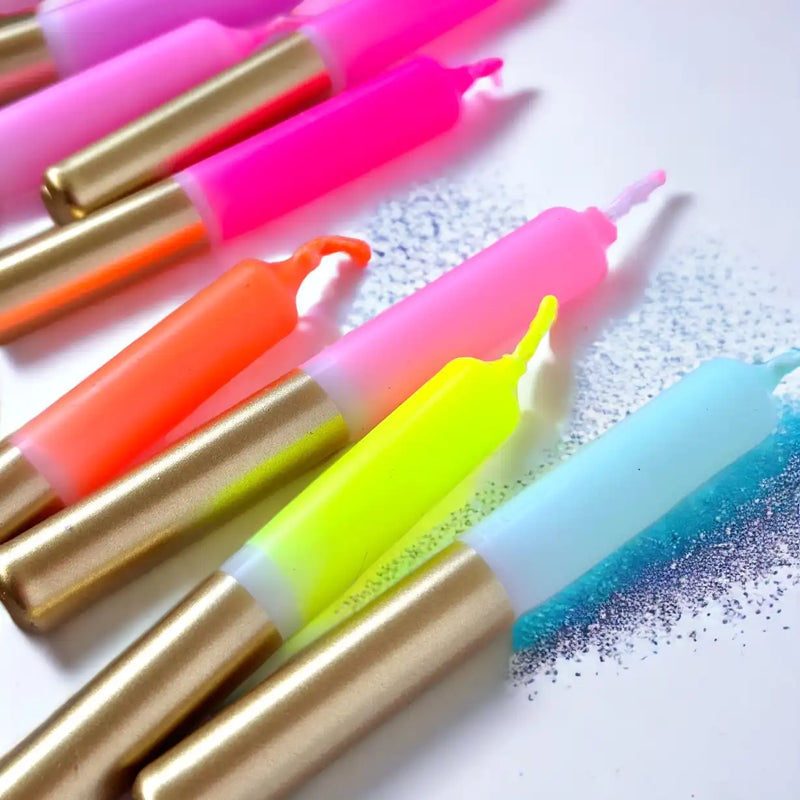 Dip-Dye-Little-Star-10-Kerzen-13mm-x-100mm-Prism-Star-Detailansicht-1