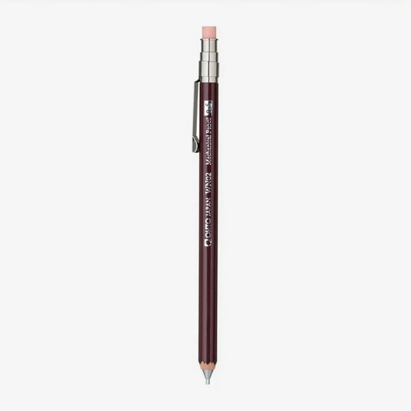 Druckbleistift-Wooden-Mechanical-mini-pencil-0.5-OHTO-Burgundy-Produktansicht