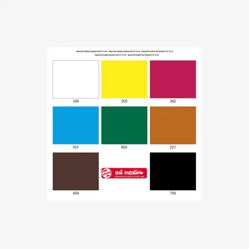 Talens | Gouache | Set | 8 x 12 ml