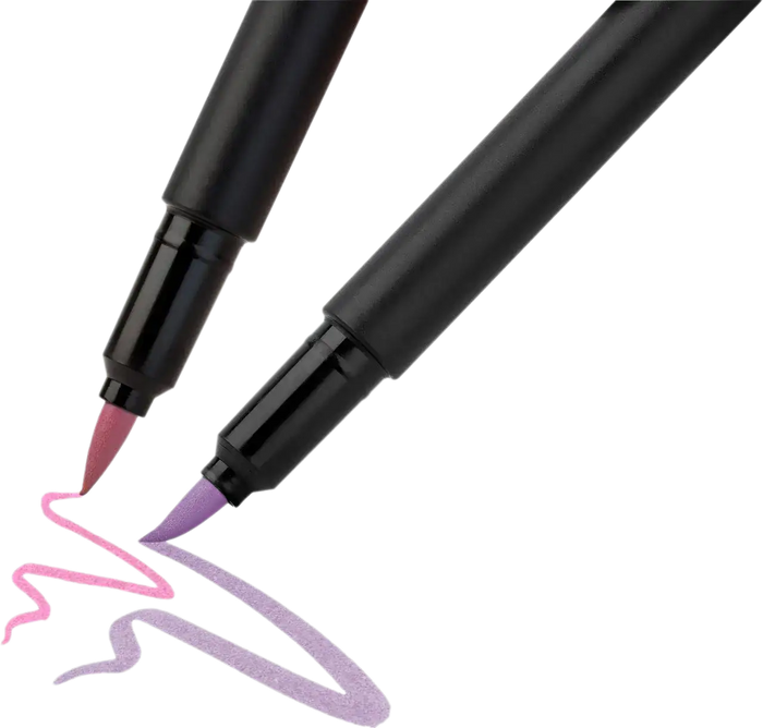 Black Edition /  Filzstift / Brush Pen / Pastell / 6er Kartonetui