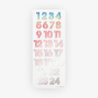 Folia-Adventskalendersticker-NUMBERS-IRIDESCENT-1Blatt