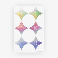 Folia-Adventskalendersticke-irisierend-MIX-4Blatt-Blatt-mit-ziffern-2