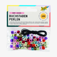 Perlen / BUCHSTABEN / eckig / bunt