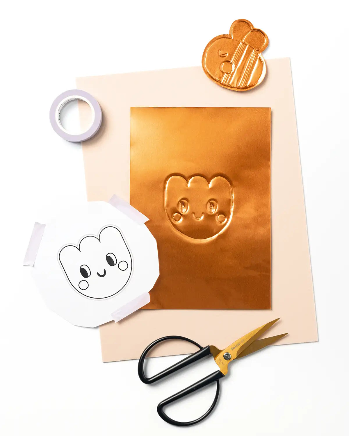 Folia-DIY-Alu-Praegefolie-70_-copper-3-Blatt-Beispiel-2