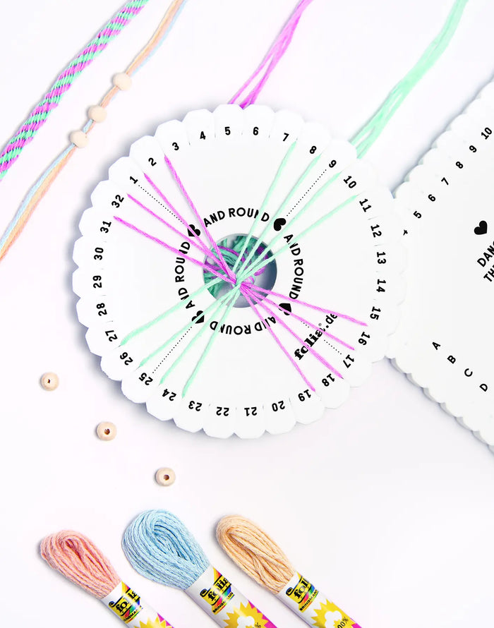 Perlen Set / Kumihimo Bracelets PASTELL RAINBOW / 16-teilig