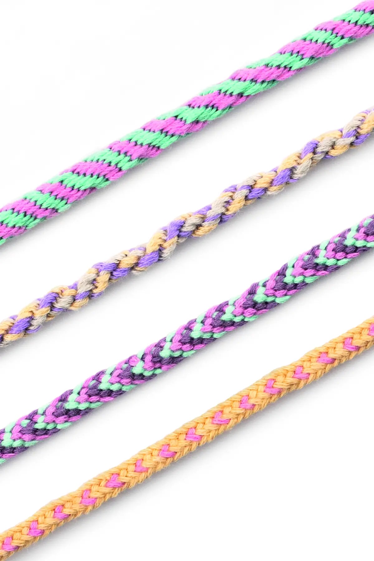 Perlen Set / Kumihimo Bracelets PASTELL RAINBOW / 16-teilig